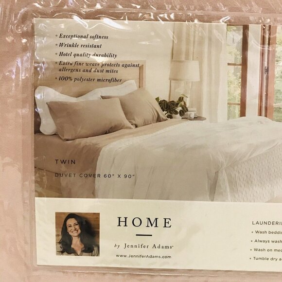 Jennifer Adams Home Eternal Collection Duvet Cover Twin Pink - Picture 4 of 5